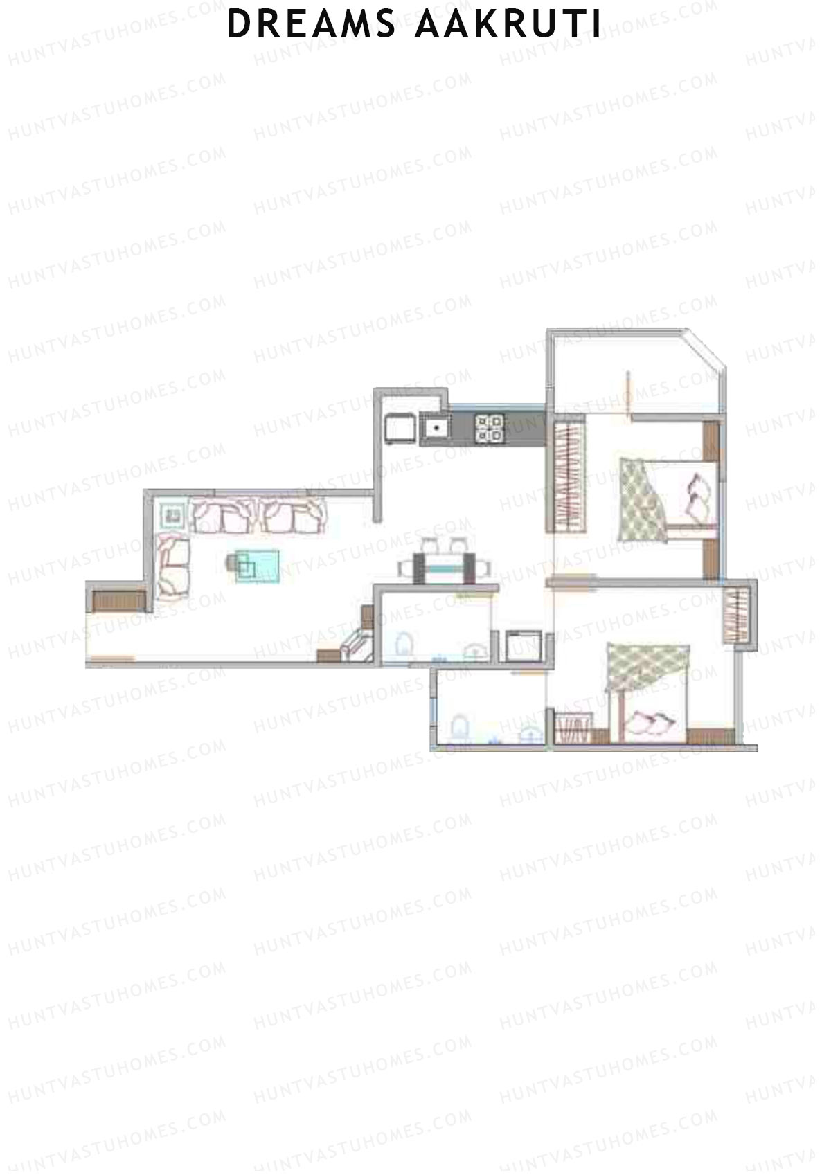Dreams Aakruti Block 1 Wing C Unit 6 Floor Plan