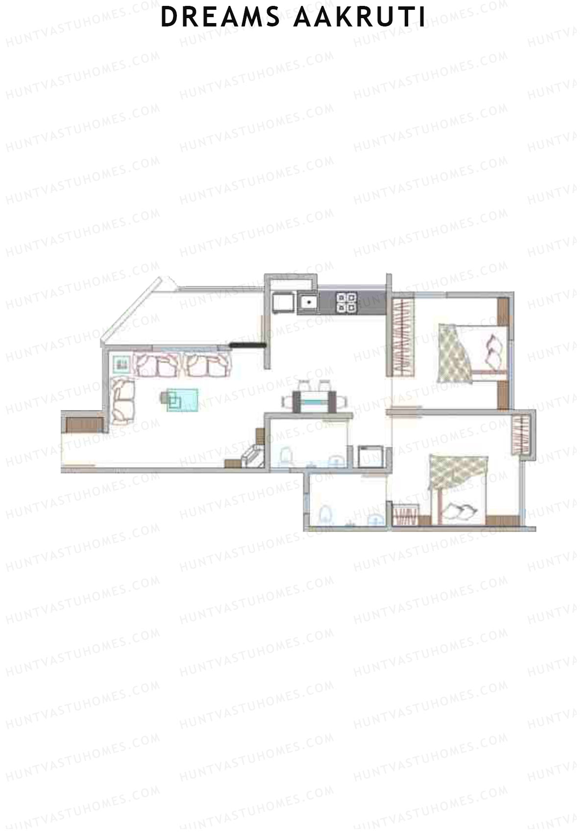 Dreams Aakruti Block 1 Wing C Unit 6 Floor Plan