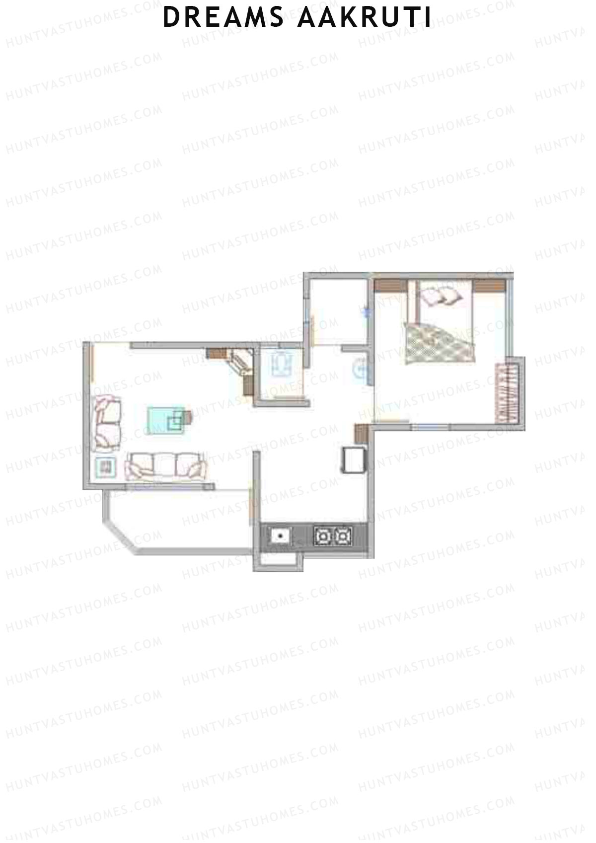 Dreams Aakruti Block 1 Wing D Unit 3 Floor Plan
