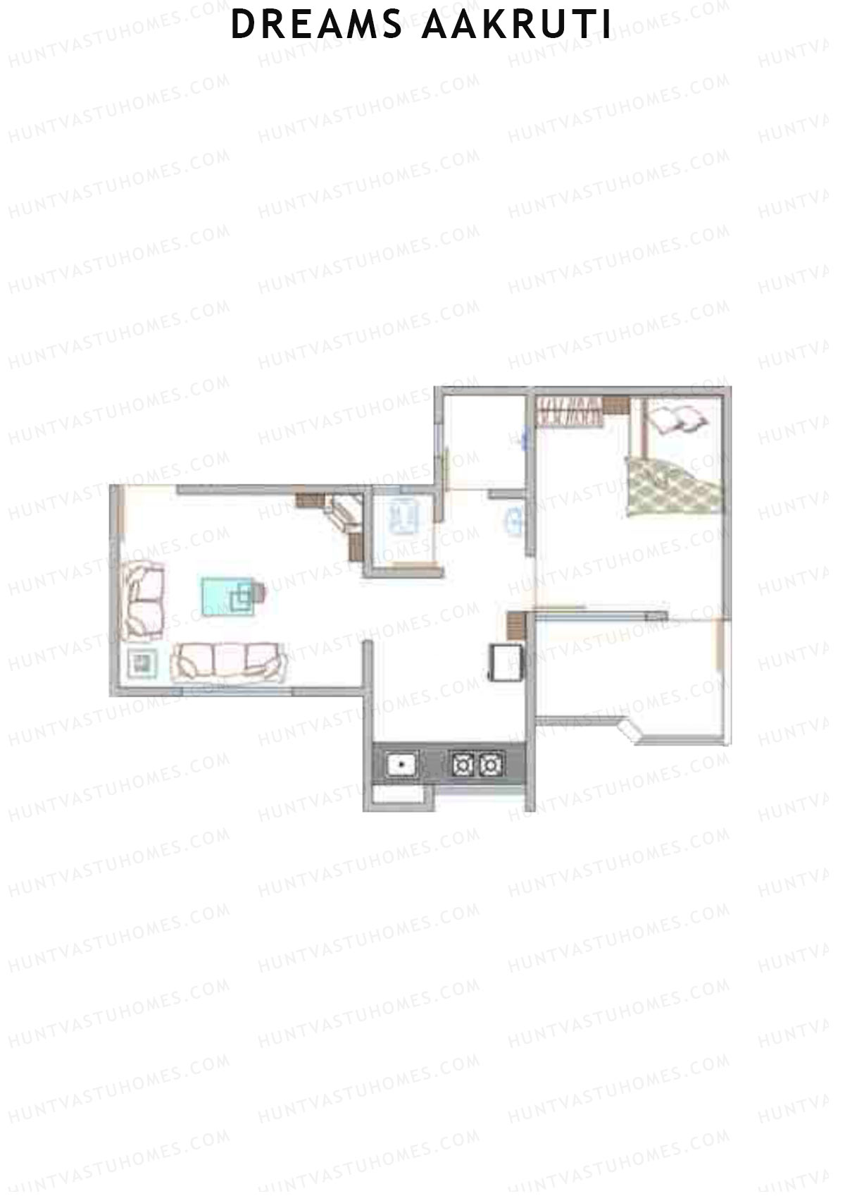 Dreams Aakruti Block 1 Wing D Unit 3 Floor Plan