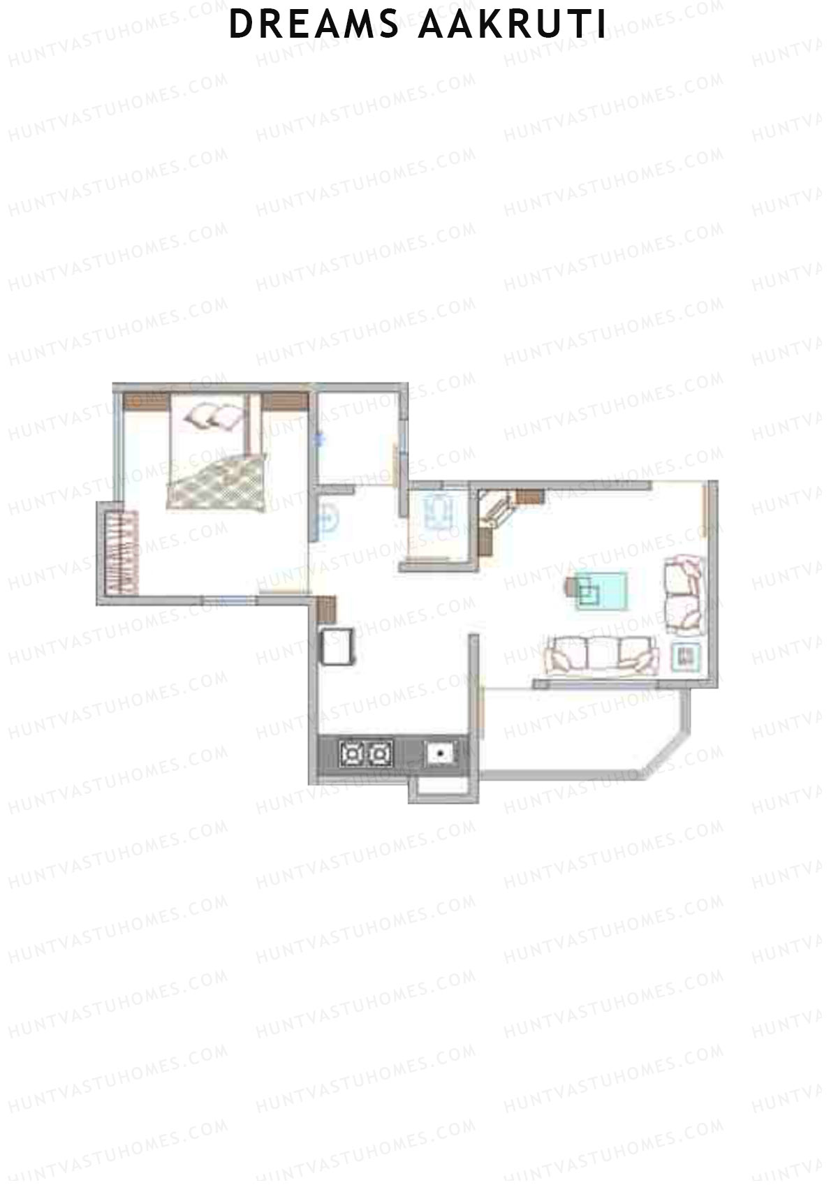 Dreams Aakruti Block 1 Wing D Unit 4 Floor Plan