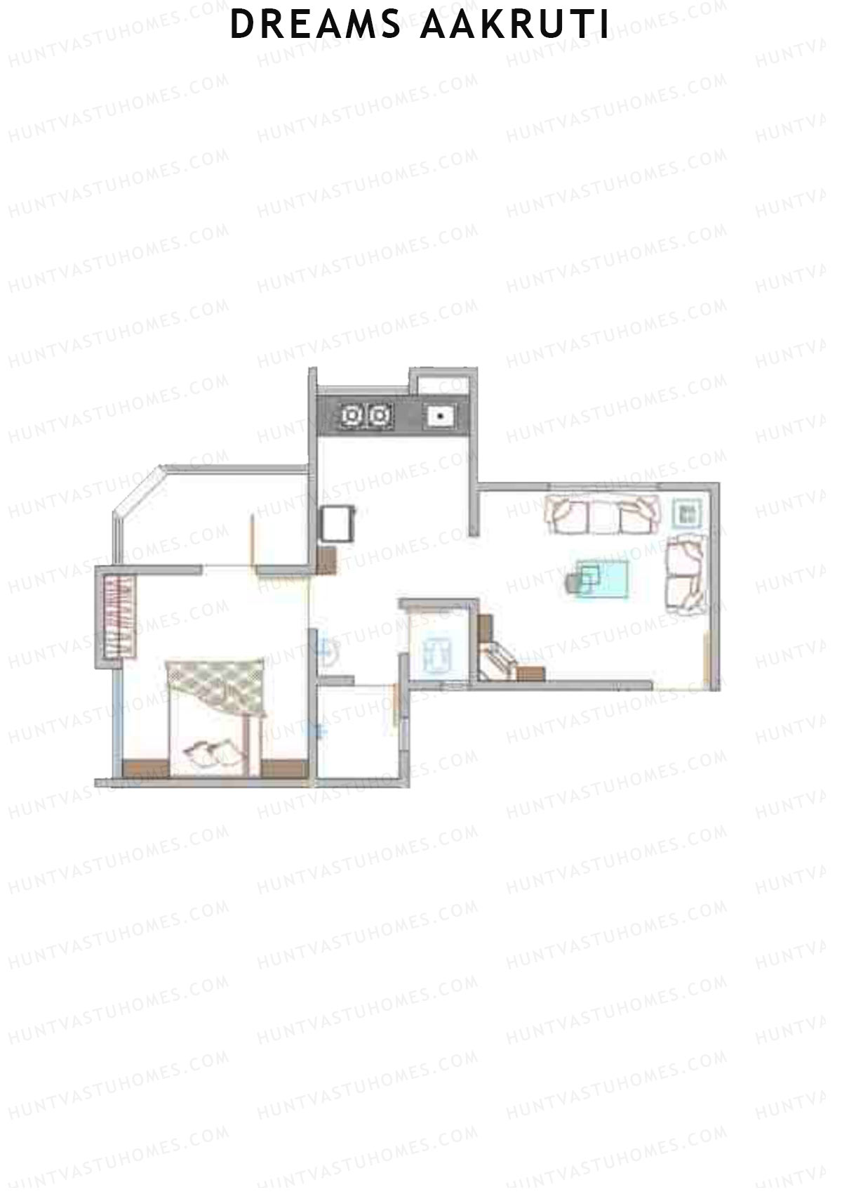 Dreams Aakruti Block 1 Wing D Unit 5 Floor Plan