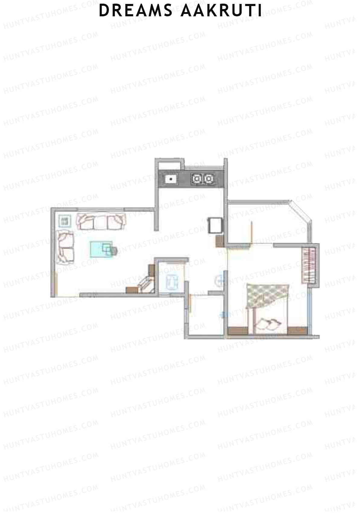 Dreams Aakruti Block 1 Wing E Unit 2 Floor Plan