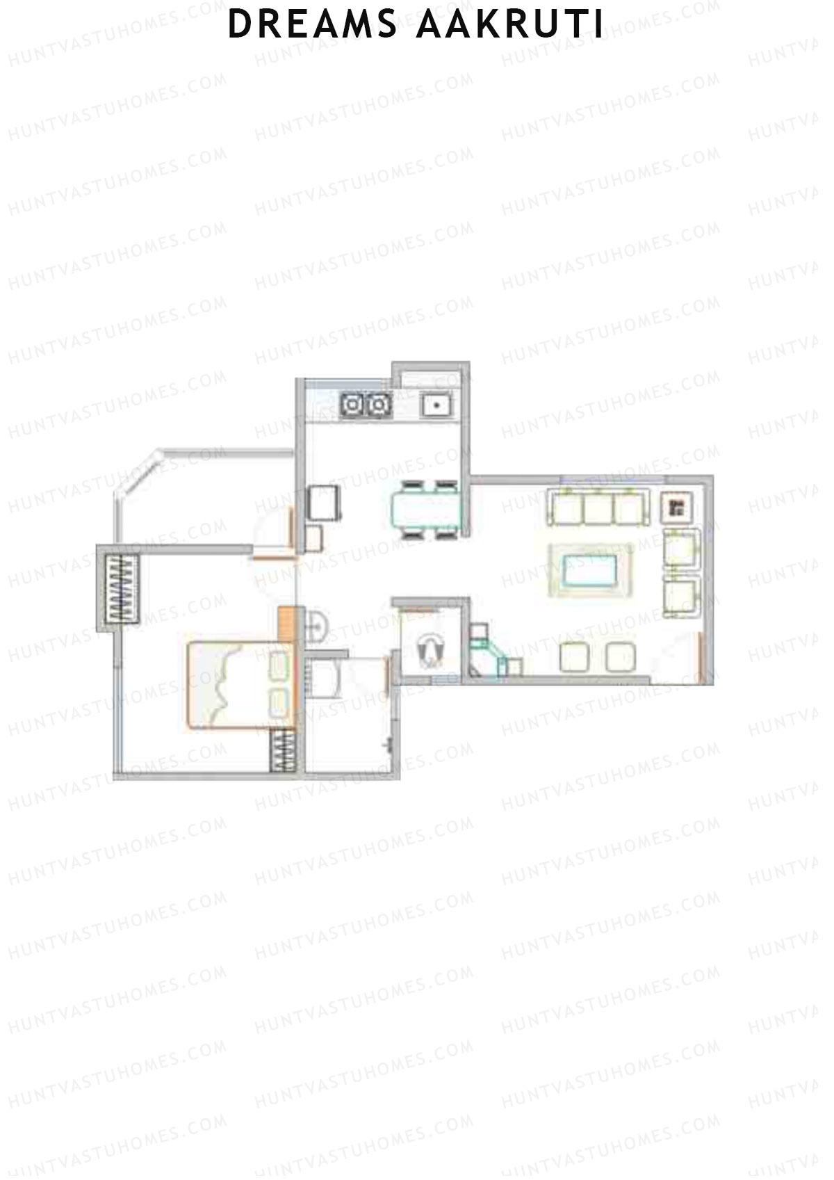 Dreams Aakruti Block 2 Wing A Unit 3 Floor Plan