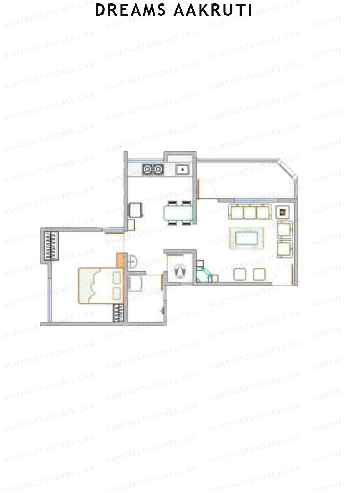 Dreams Aakruti Block 2 Wing A Unit 3 Floor Plan