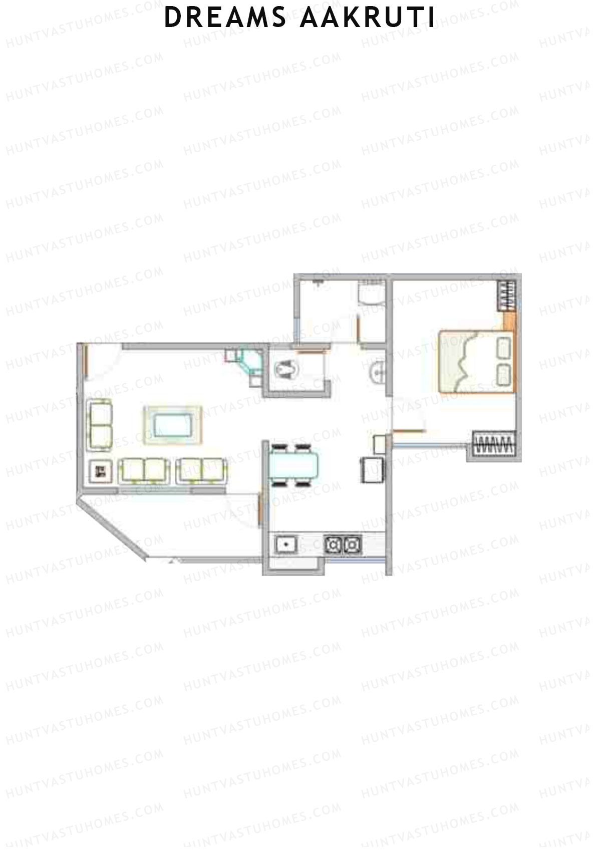 Dreams Aakruti Block 2 Wing A Unit 5 Floor Plan