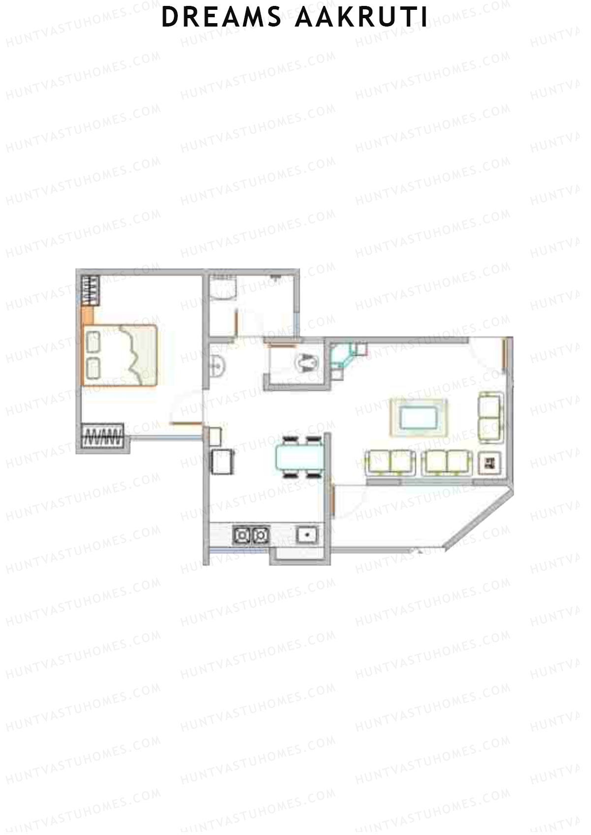 Dreams Aakruti Block 2 Wing C Unit 2 Floor Plan