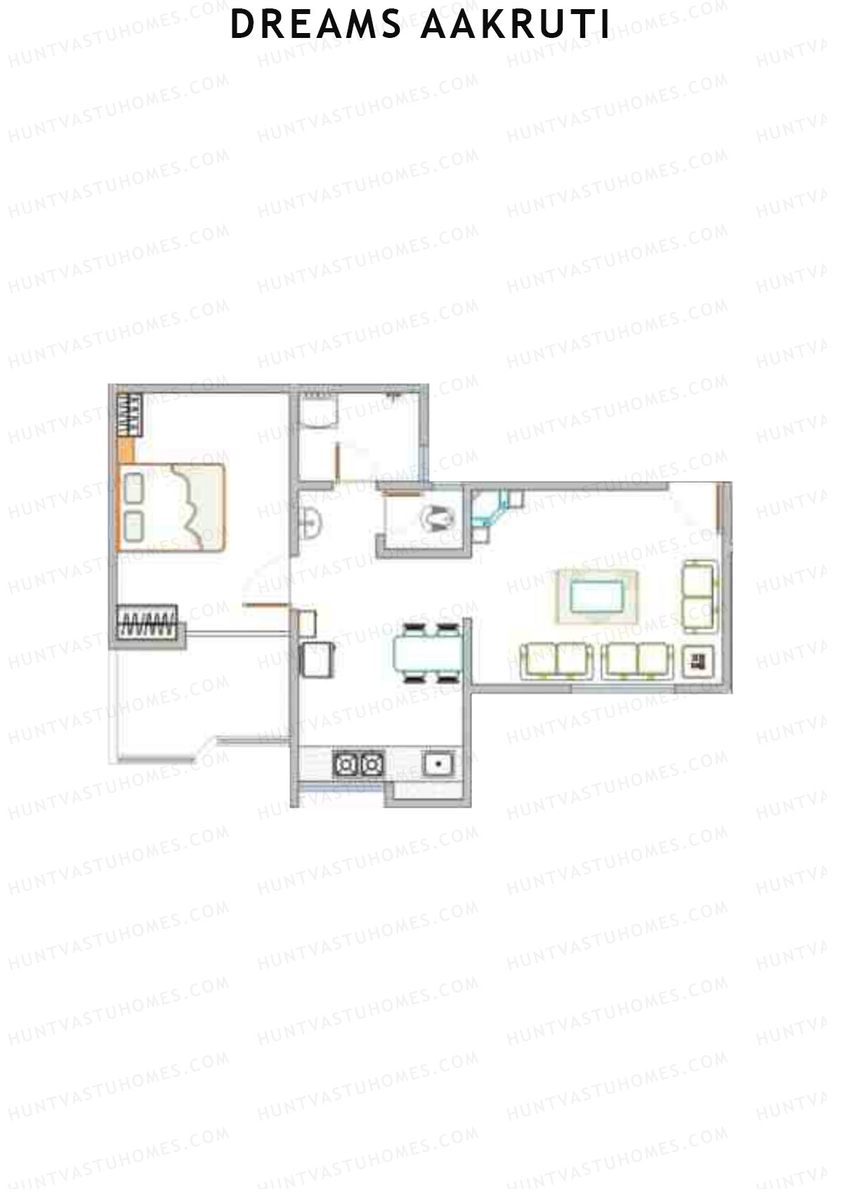 Dreams Aakruti Block 2 Wing C Unit 2 Floor Plan