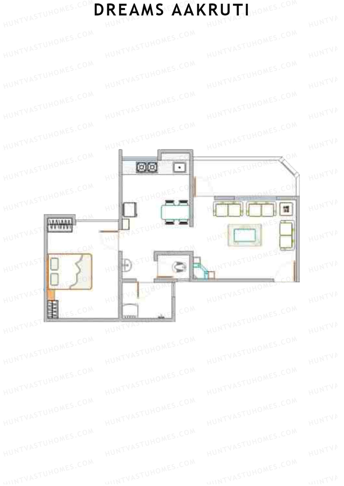 Dreams Aakruti Block 2 Wing C Unit 3 Floor Plan
