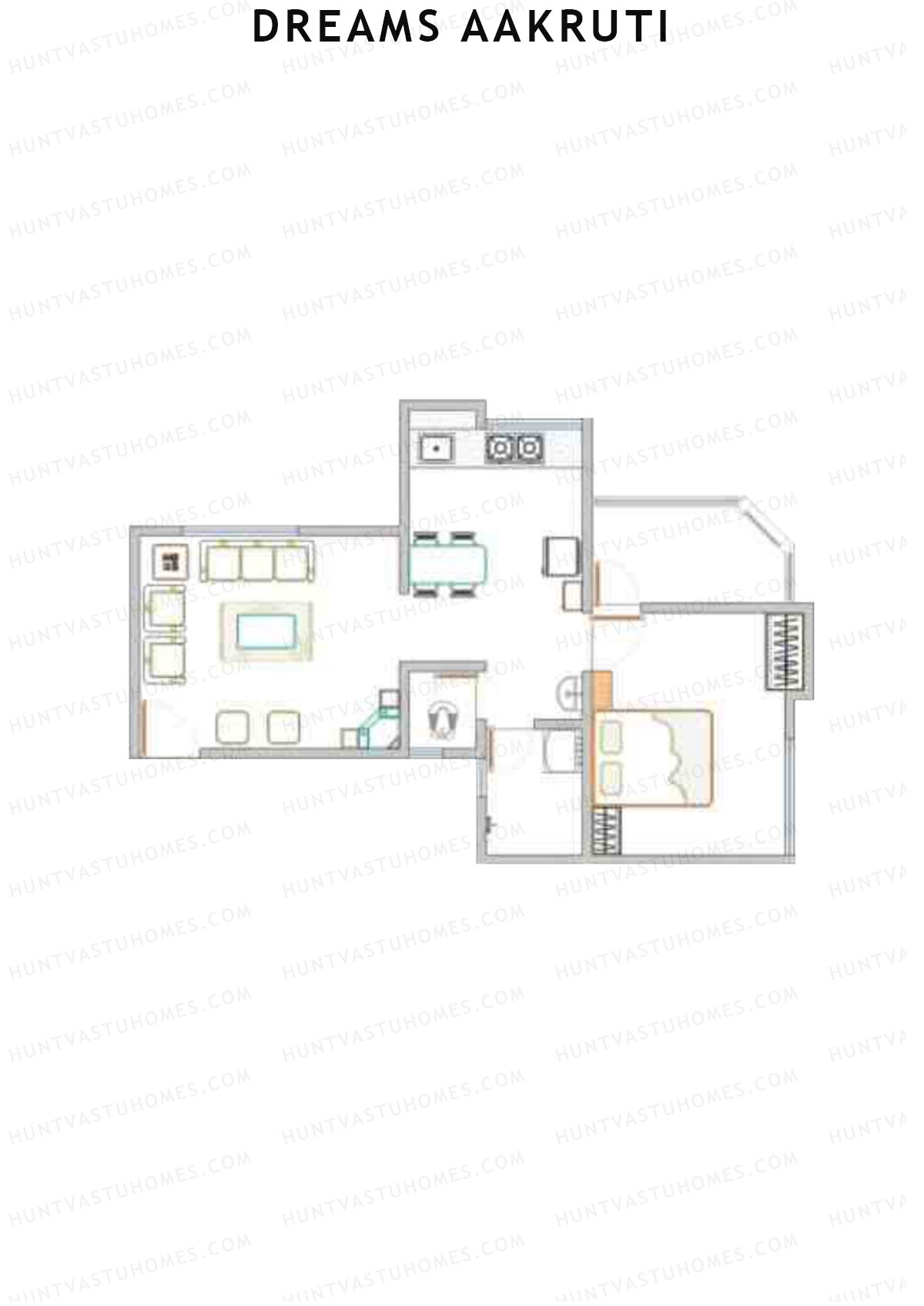 Dreams Aakruti Block 2 Wing C Unit 4 Floor Plan