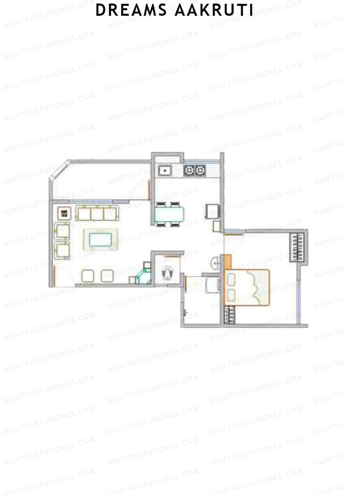 Dreams Aakruti Block 2 Wing C Unit 4 Floor Plan