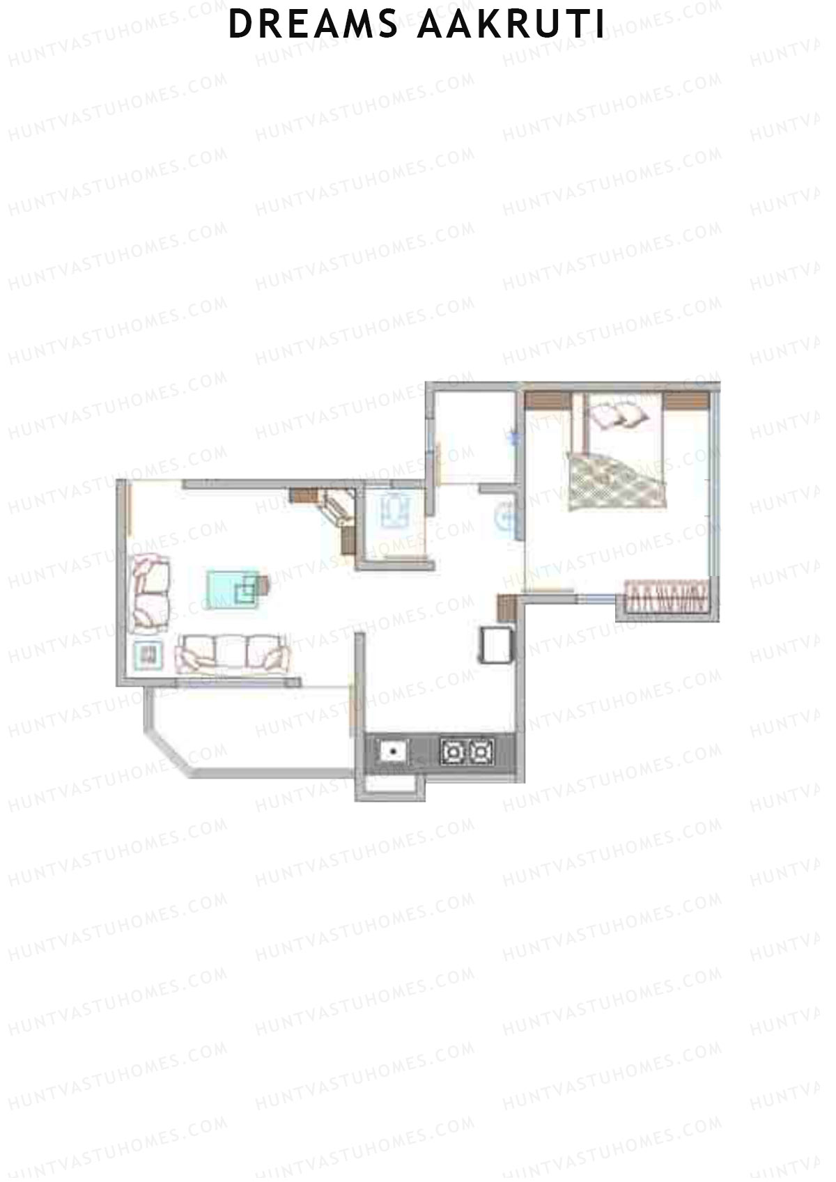 Dreams Aakruti Block 2 Wing E Unit 3 Floor Plan