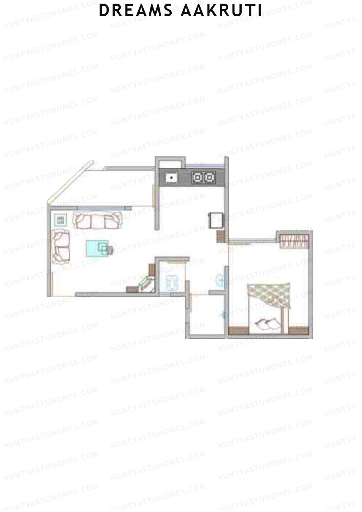 Dreams Aakruti Block 2 Wing F Unit 2 Floor Plan