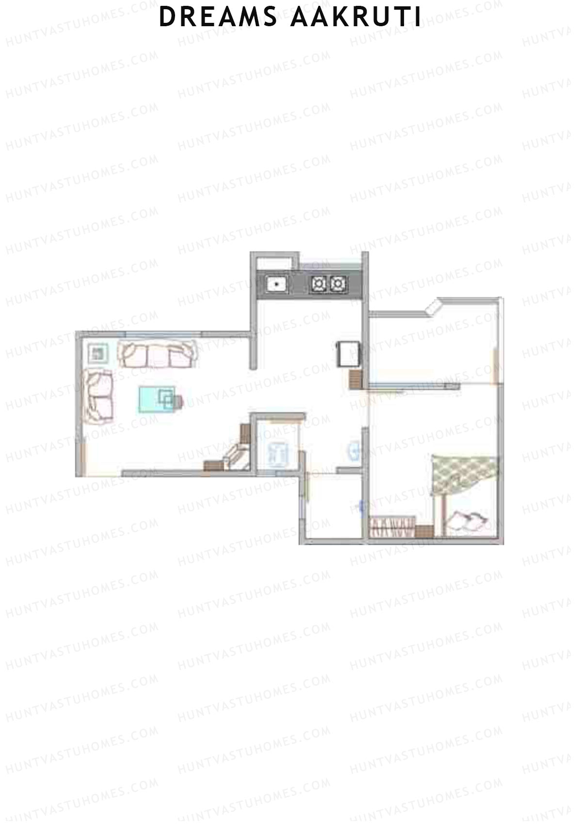 Dreams Aakruti Block 2 Wing F Unit 2 Floor Plan
