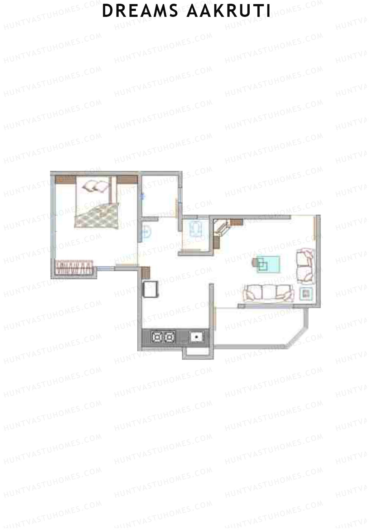 Dreams Aakruti Block 2 Wing F Unit 4 Floor Plan