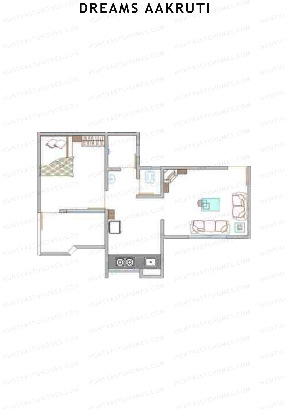 Dreams Aakruti Block 2 Wing F Unit 4 Floor Plan