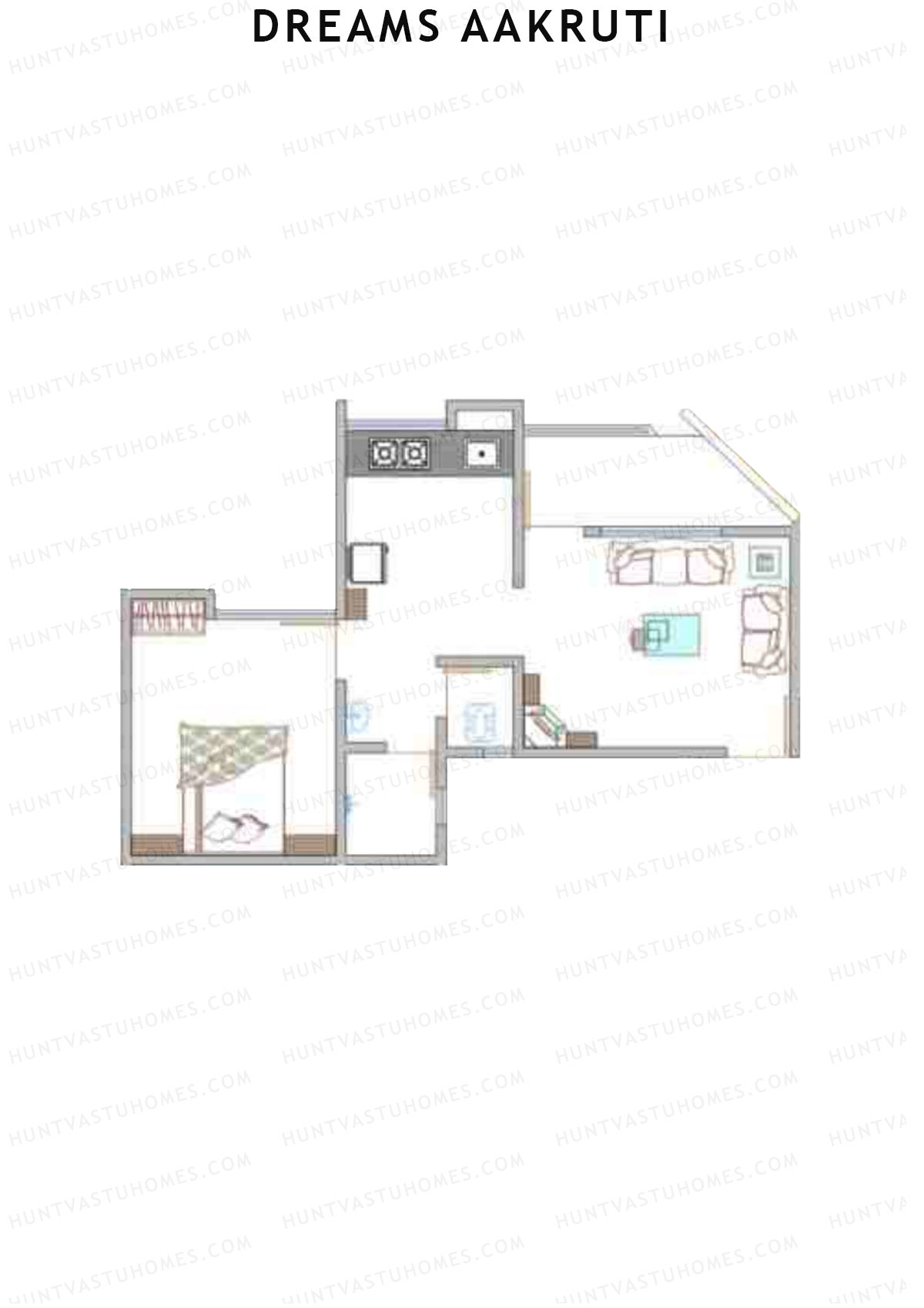 Dreams Aakruti Block 2 Wing F Unit 5 Floor Plan