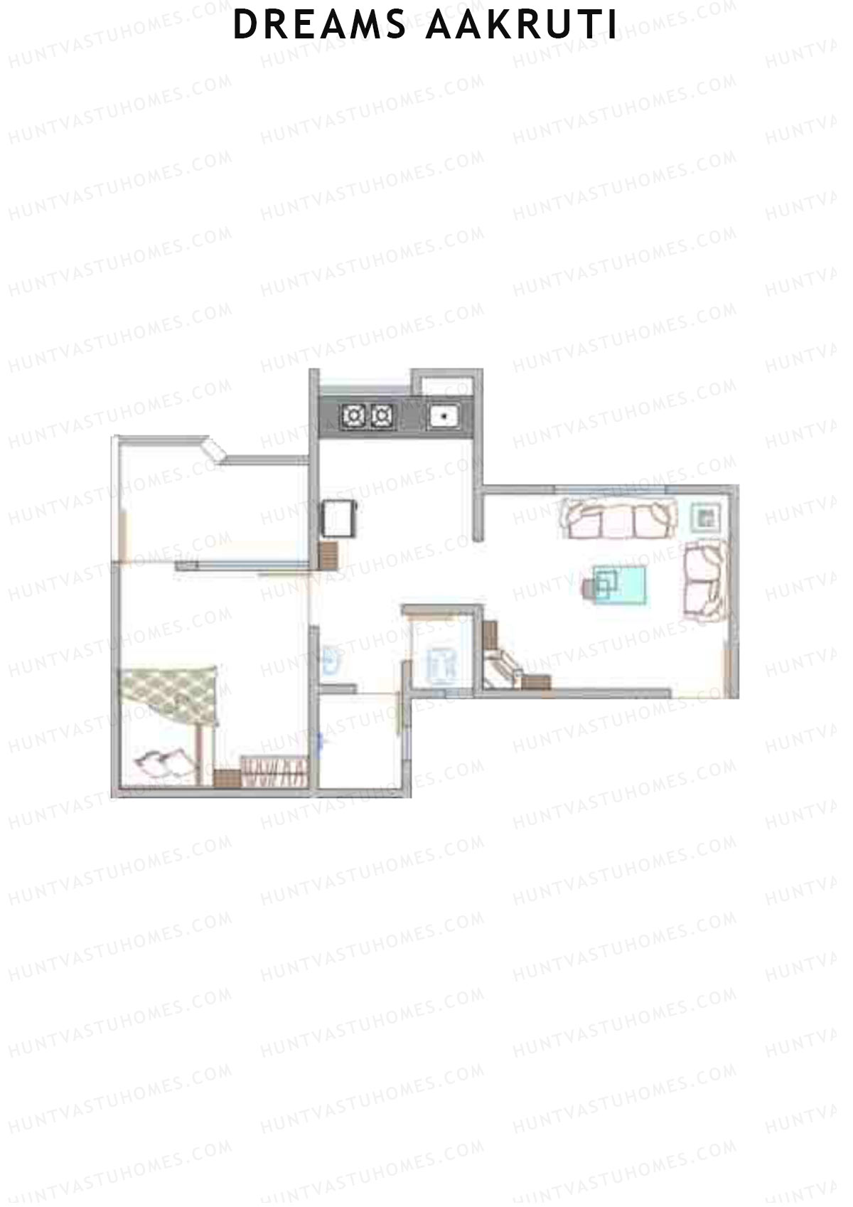 Dreams Aakruti Block 2 Wing F Unit 5 Floor Plan