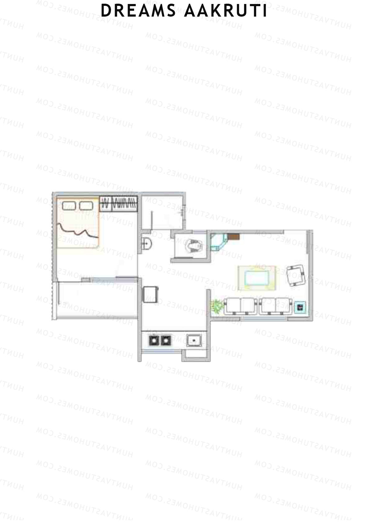 Dreams Aakruti Block 3 Wing C Unit 1 Floor Plan
