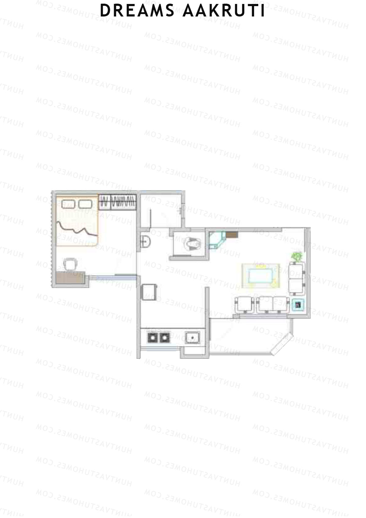Dreams Aakruti Block 3 Wing C Unit 1 Floor Plan