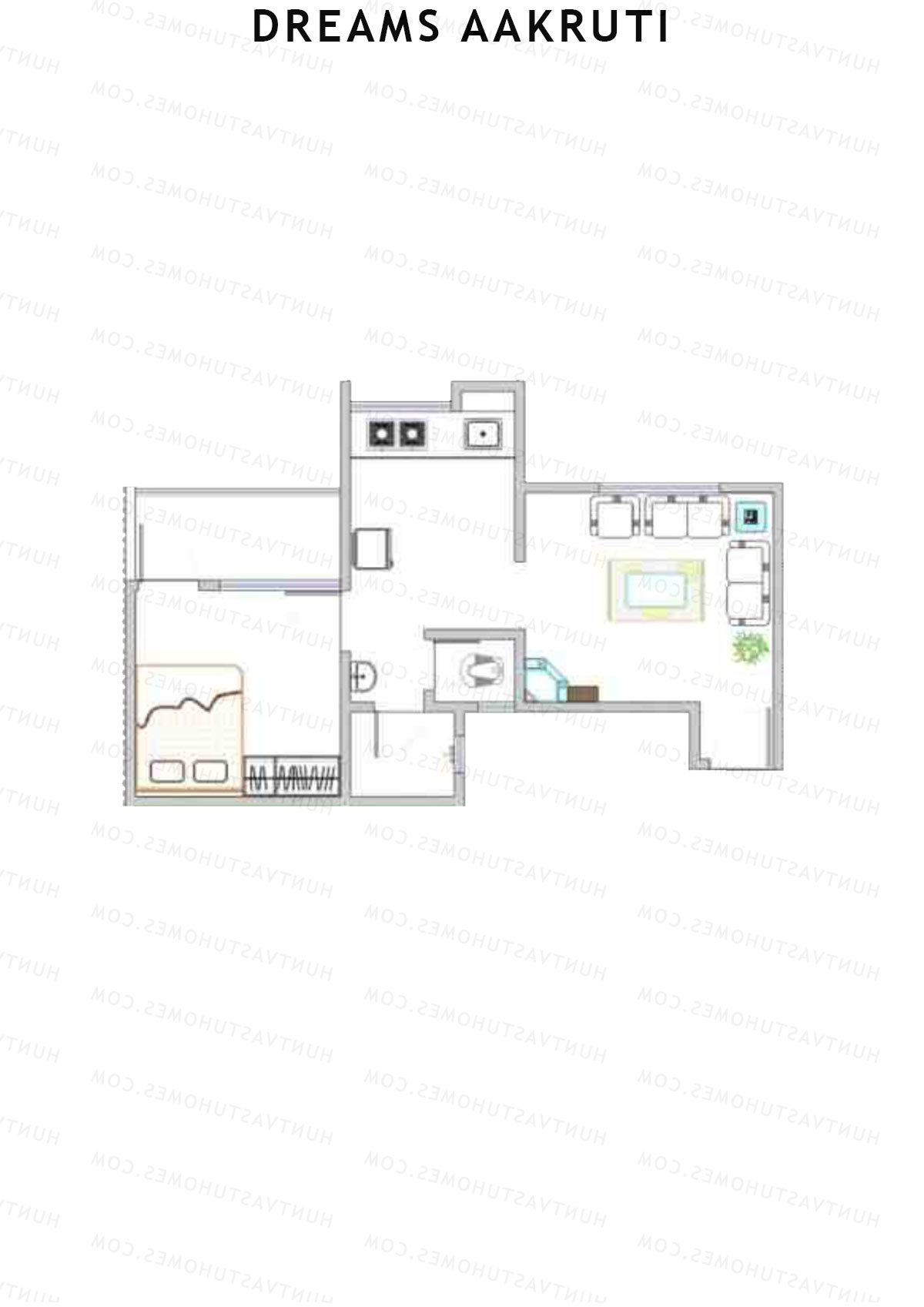 Dreams Aakruti Block 3 Wing C Unit 2 Floor Plan
