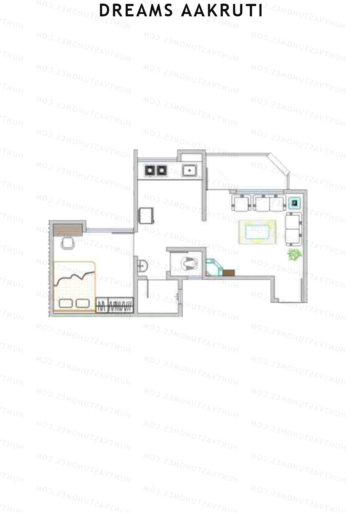 Dreams Aakruti Block 3 Wing C Unit 2 Floor Plan