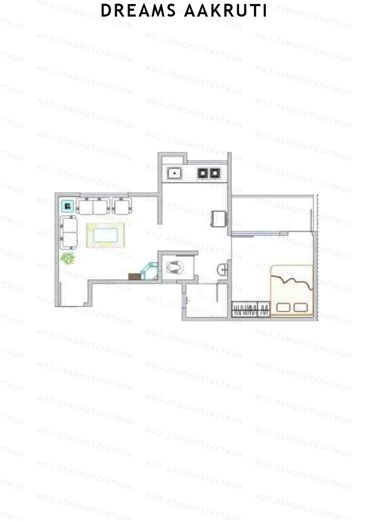 Dreams Aakruti Block 3 Wing C Unit 3 Floor Plan