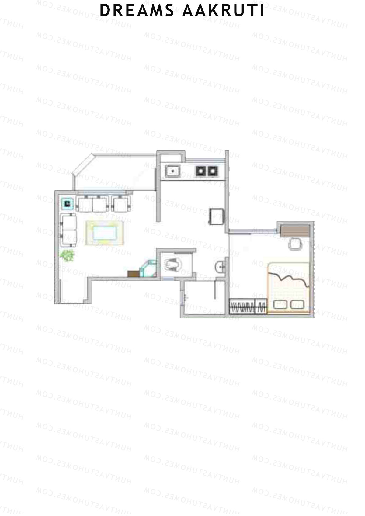 Dreams Aakruti Block 3 Wing C Unit 3 Floor Plan