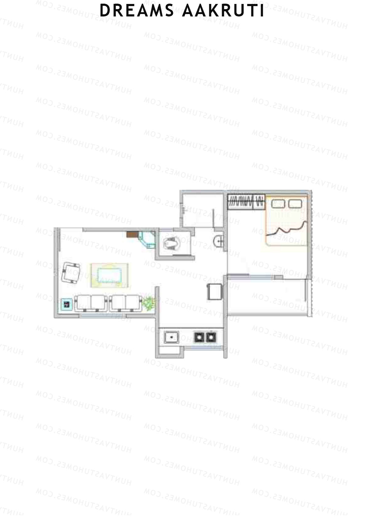 Dreams Aakruti Block 3 Wing C Unit 4 Floor Plan