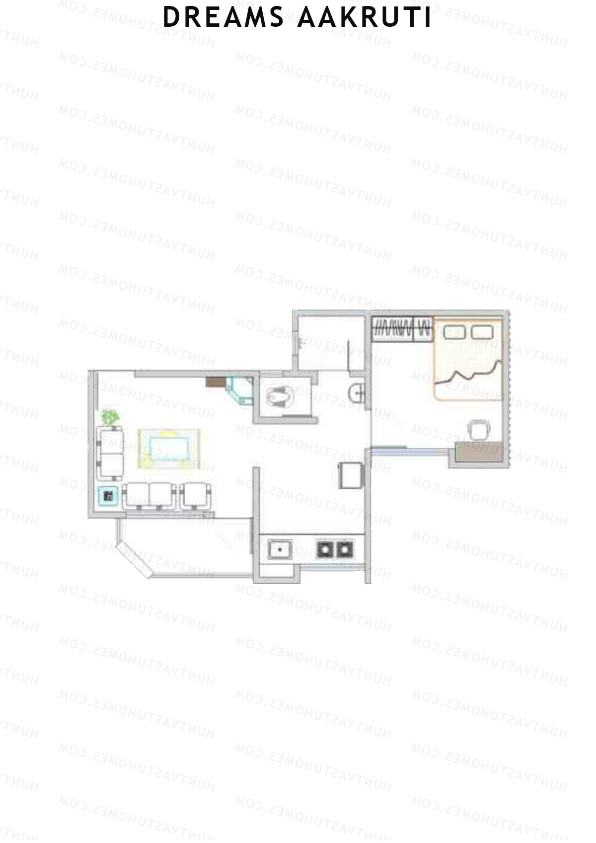 Dreams Aakruti Block 3 Wing C Unit 4 Floor Plan