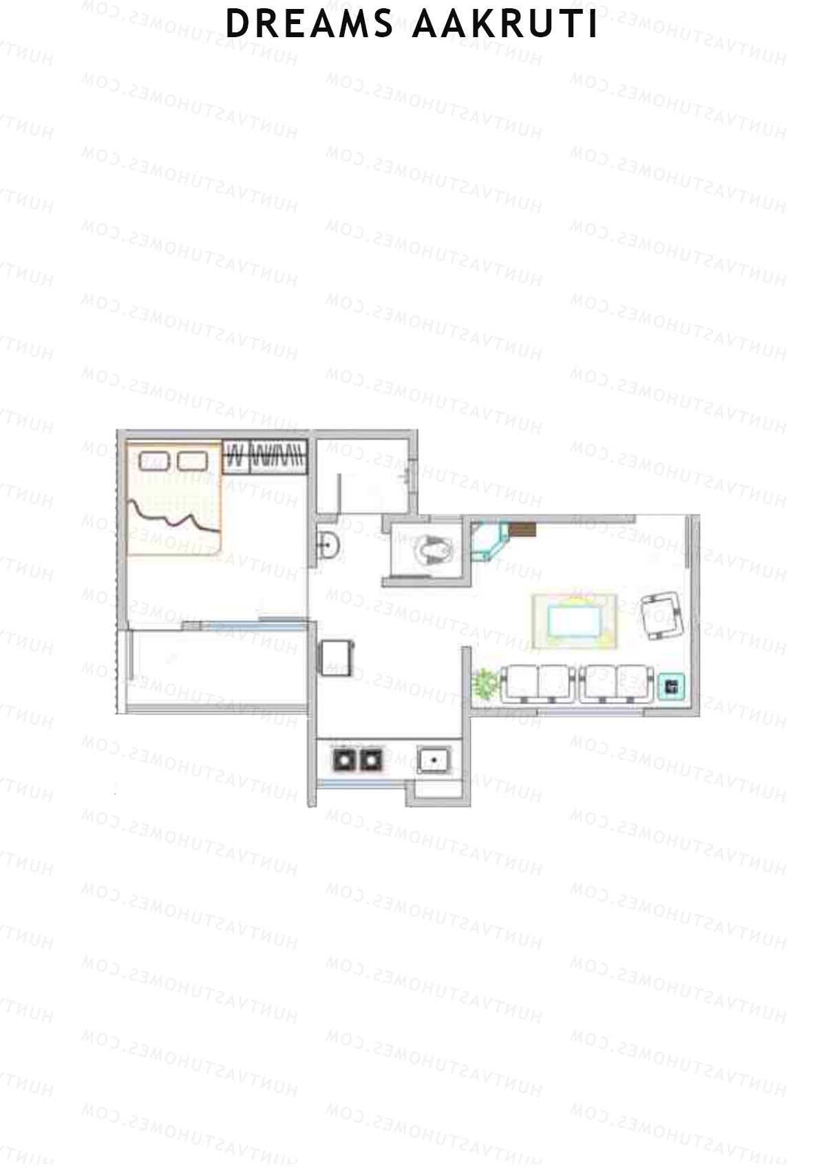 Dreams Aakruti Block 3 Wing E Unit 1 Floor Plan