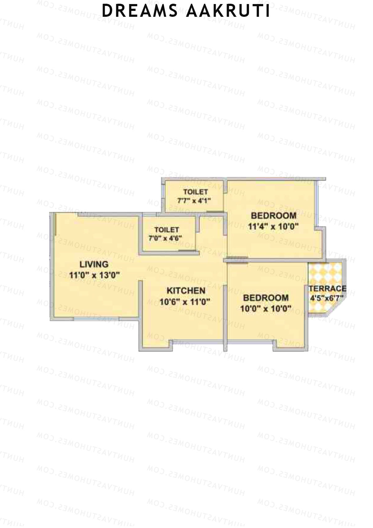 Dreams Aakruti Block 3 Wing E Unit 4 Floor Plan