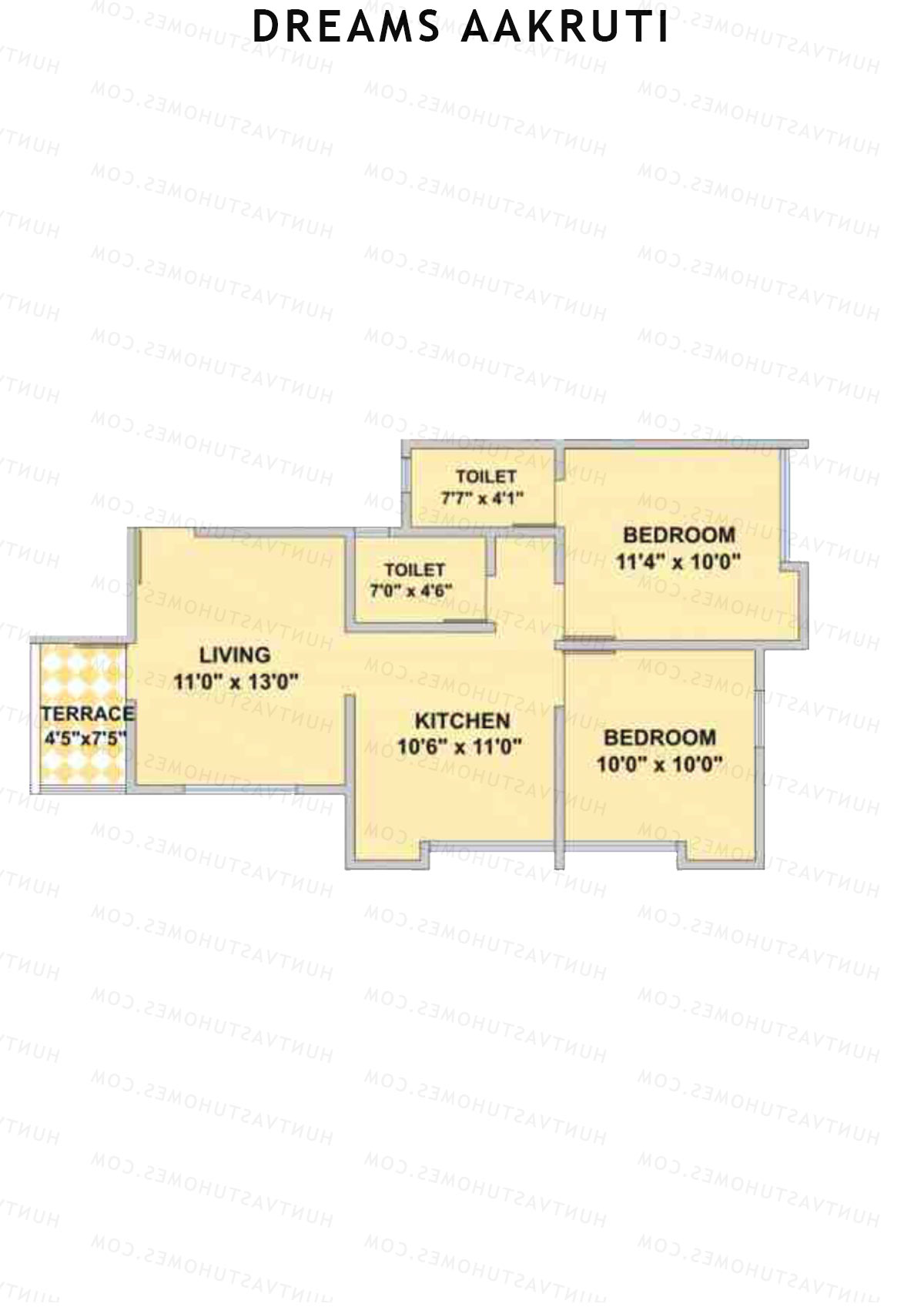 Dreams Aakruti Block 3 Wing E Unit 4 Floor Plan