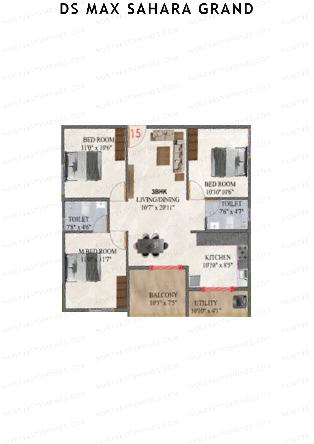 DS MAX Sahara Grand Tower 1 Unit 16 Floor Plan