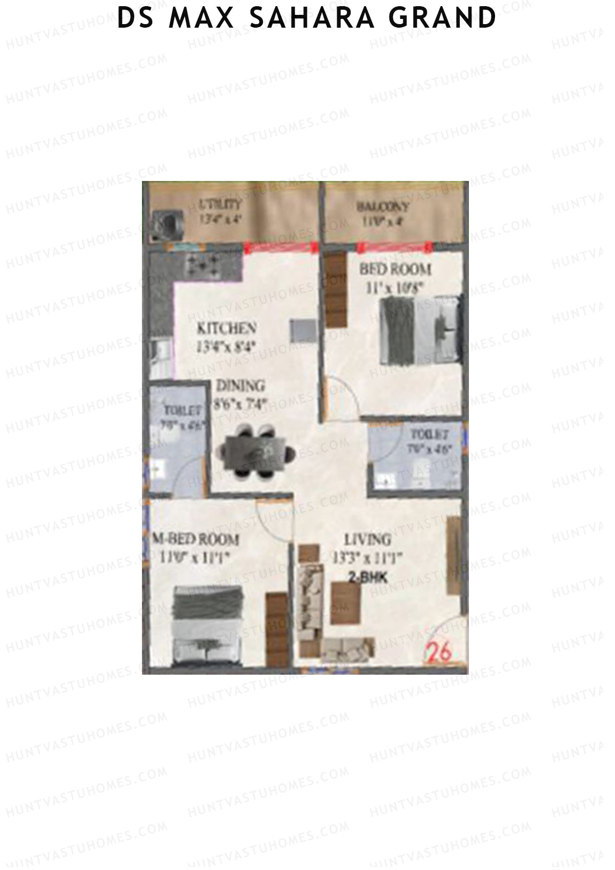 DS MAX Sahara Grand Tower 1 Unit 24 Floor Plan