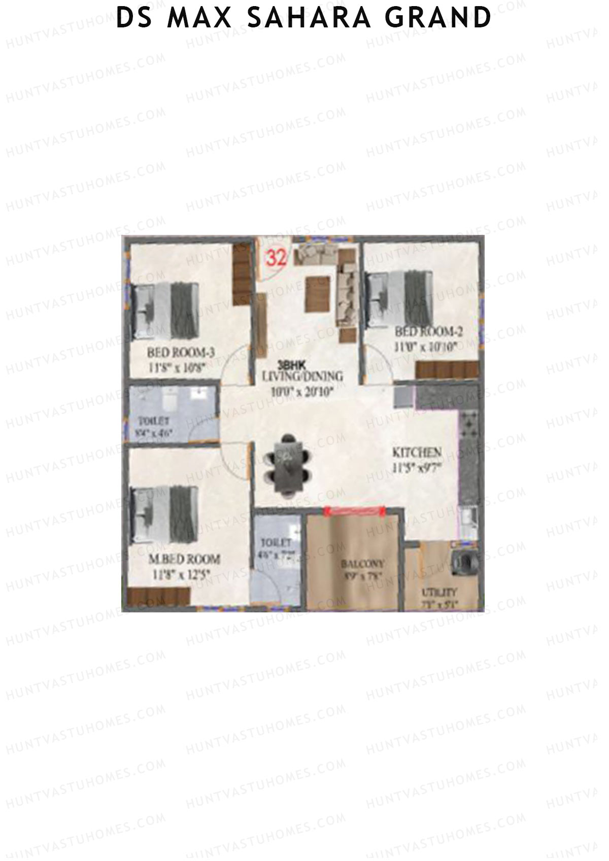 DS MAX Sahara Grand Tower 1 Unit 35 Floor Plan