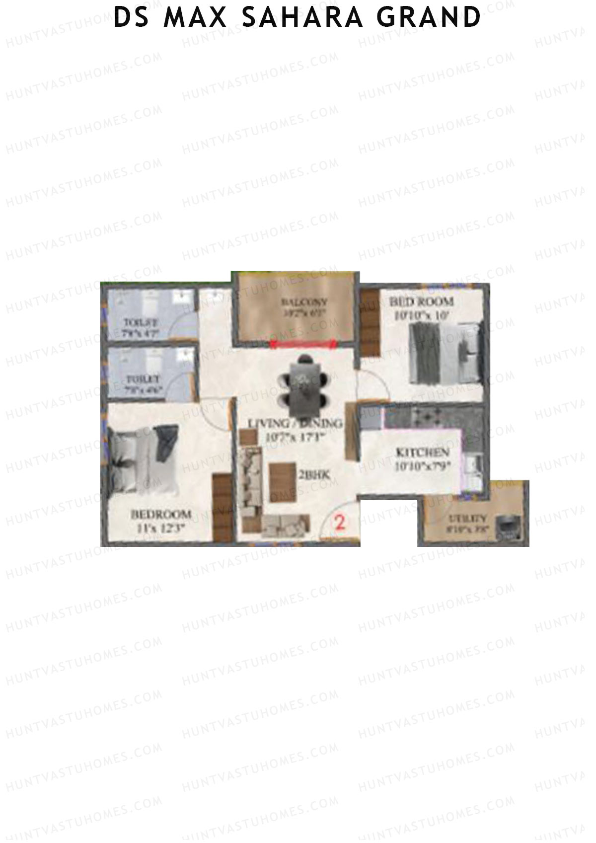 DS MAX Sahara Grand Tower 1 Unit 3 Floor Plan