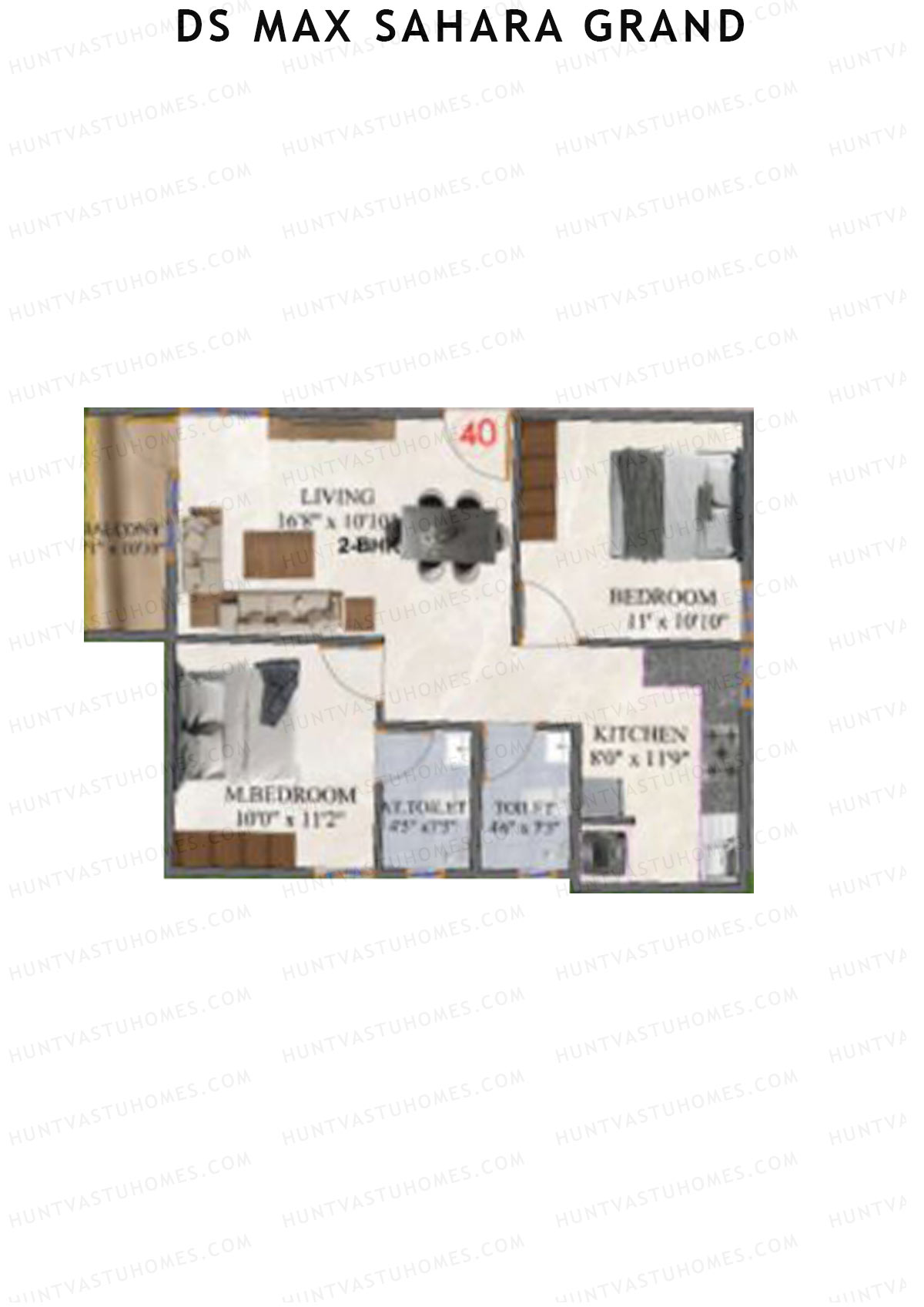 DS MAX Sahara Grand Tower 1 Unit 40 Floor Plan
