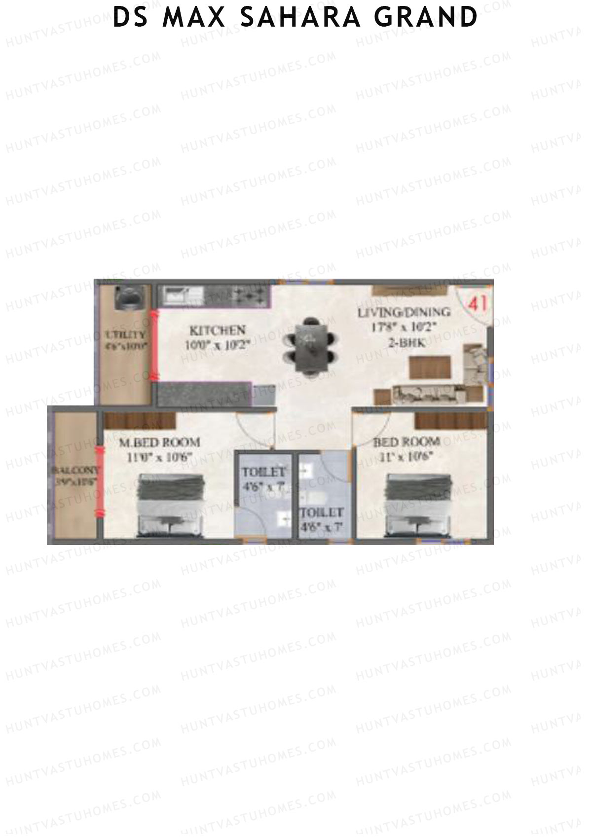 DS MAX Sahara Grand Tower 1 Unit 41 Floor Plan