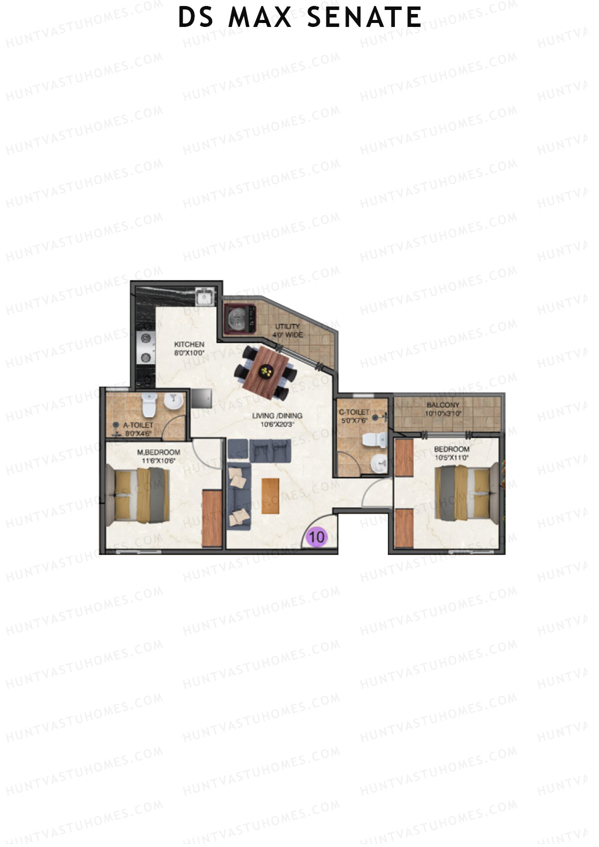 DS Max Senate Block A Unit 10 Floor Plan