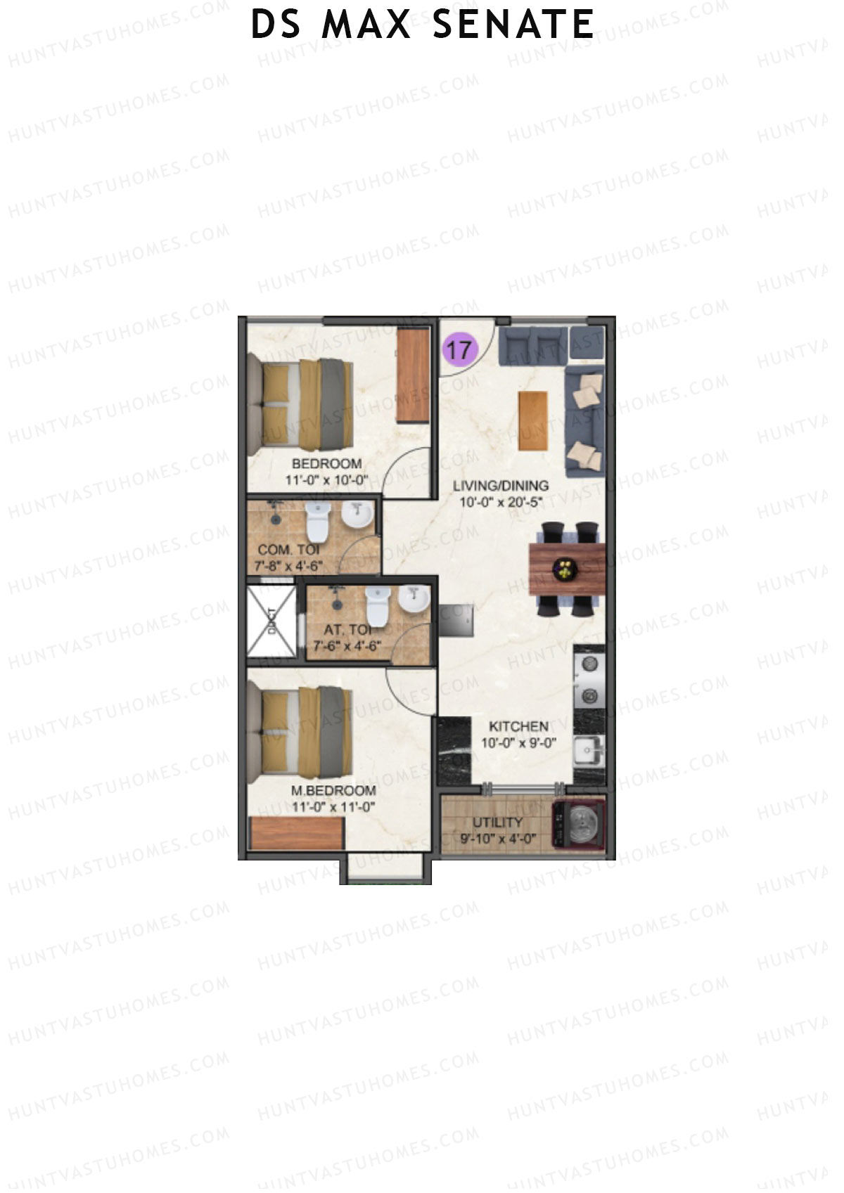 DS Max Senate Block A Unit 17 Floor Plan