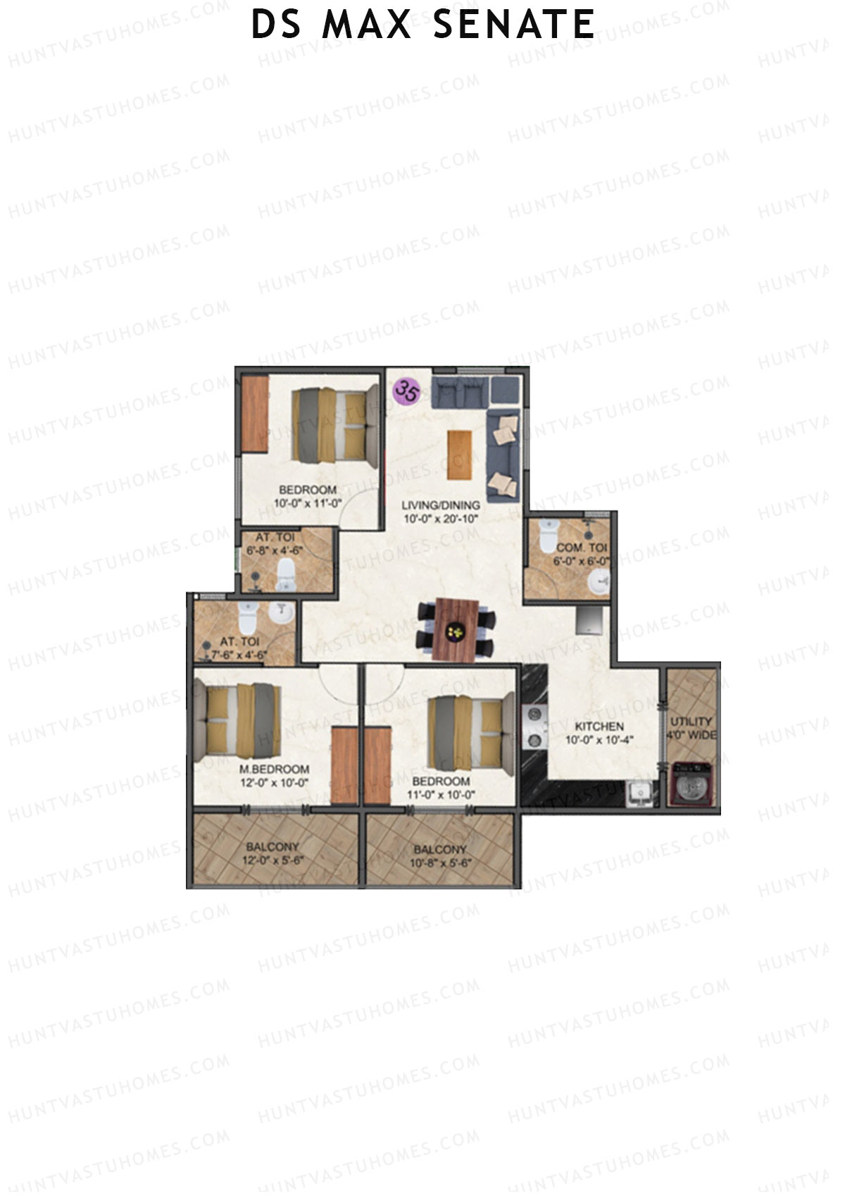 DS Max Senate Block A Unit 35 Floor Plan
