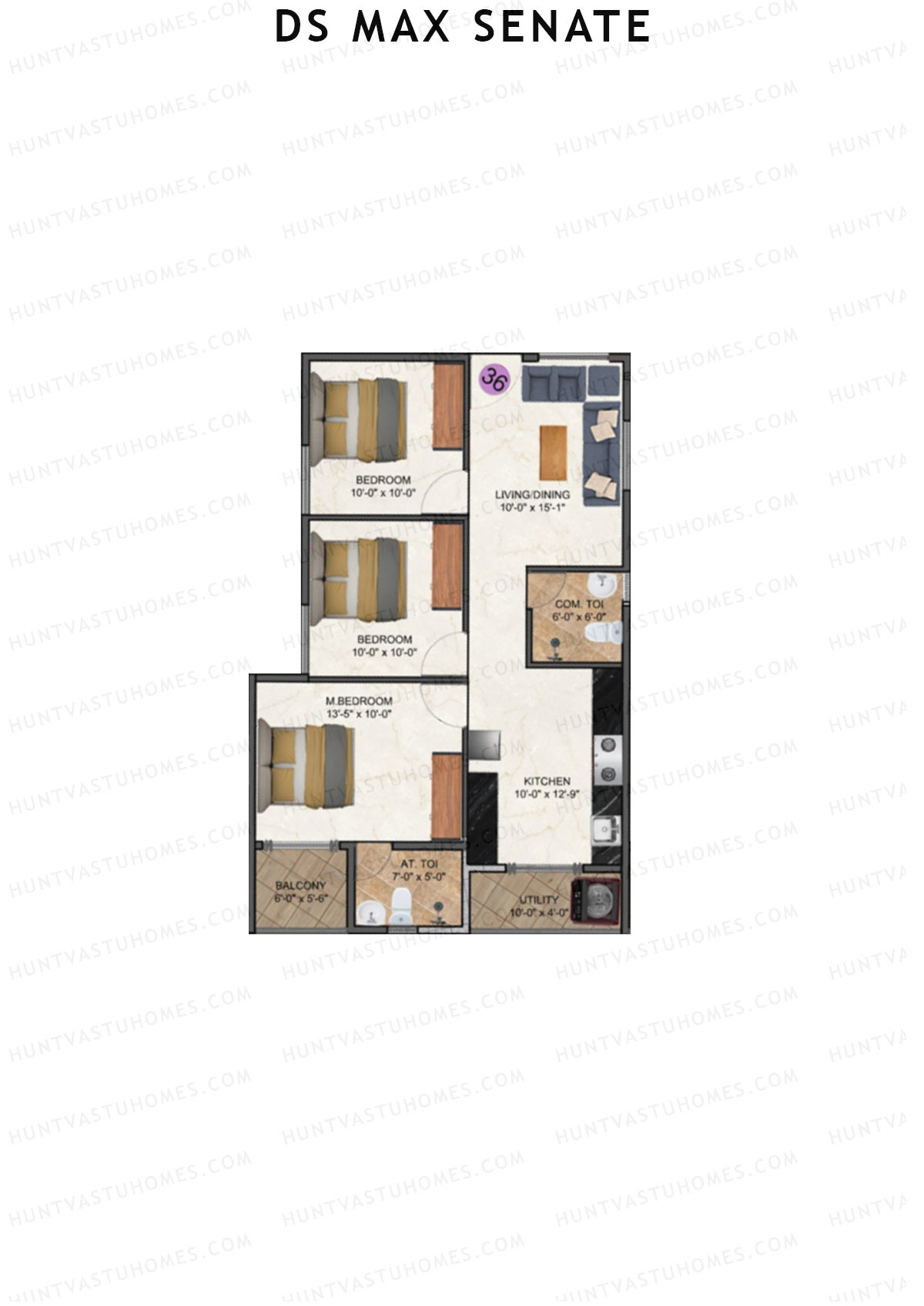 DS Max Senate Block A Unit 36 Floor Plan