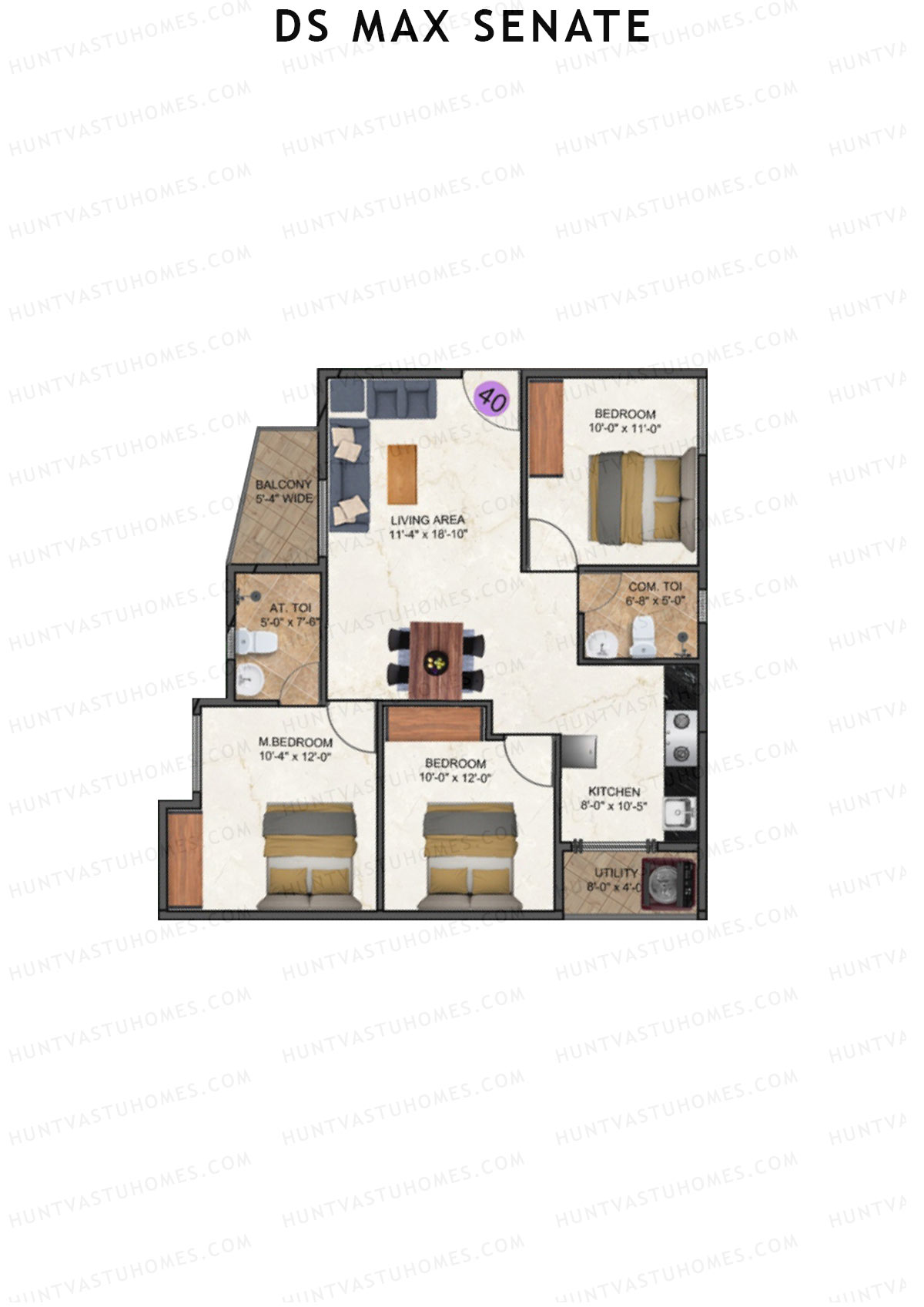 DS Max Senate Block A Unit 40 Floor Plan