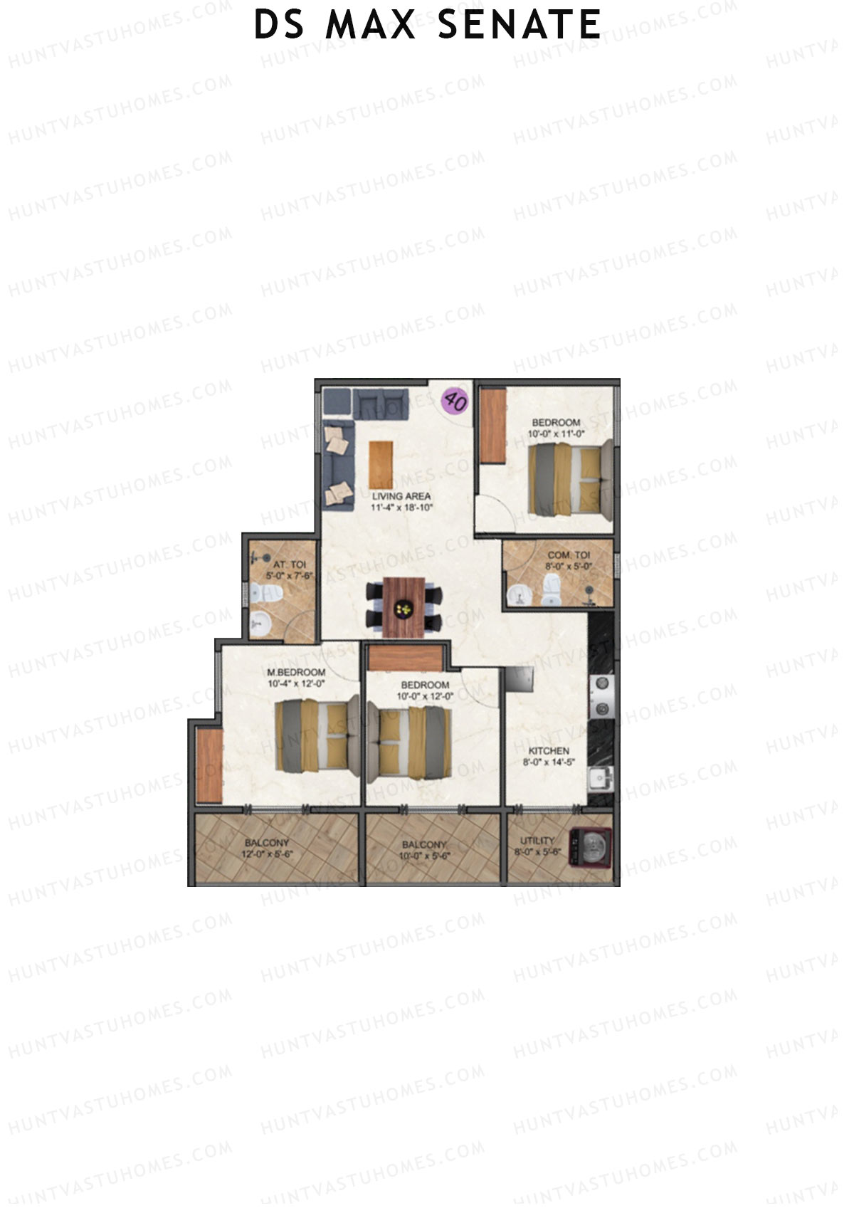 DS Max Senate Block A Unit 40 Floor Plan