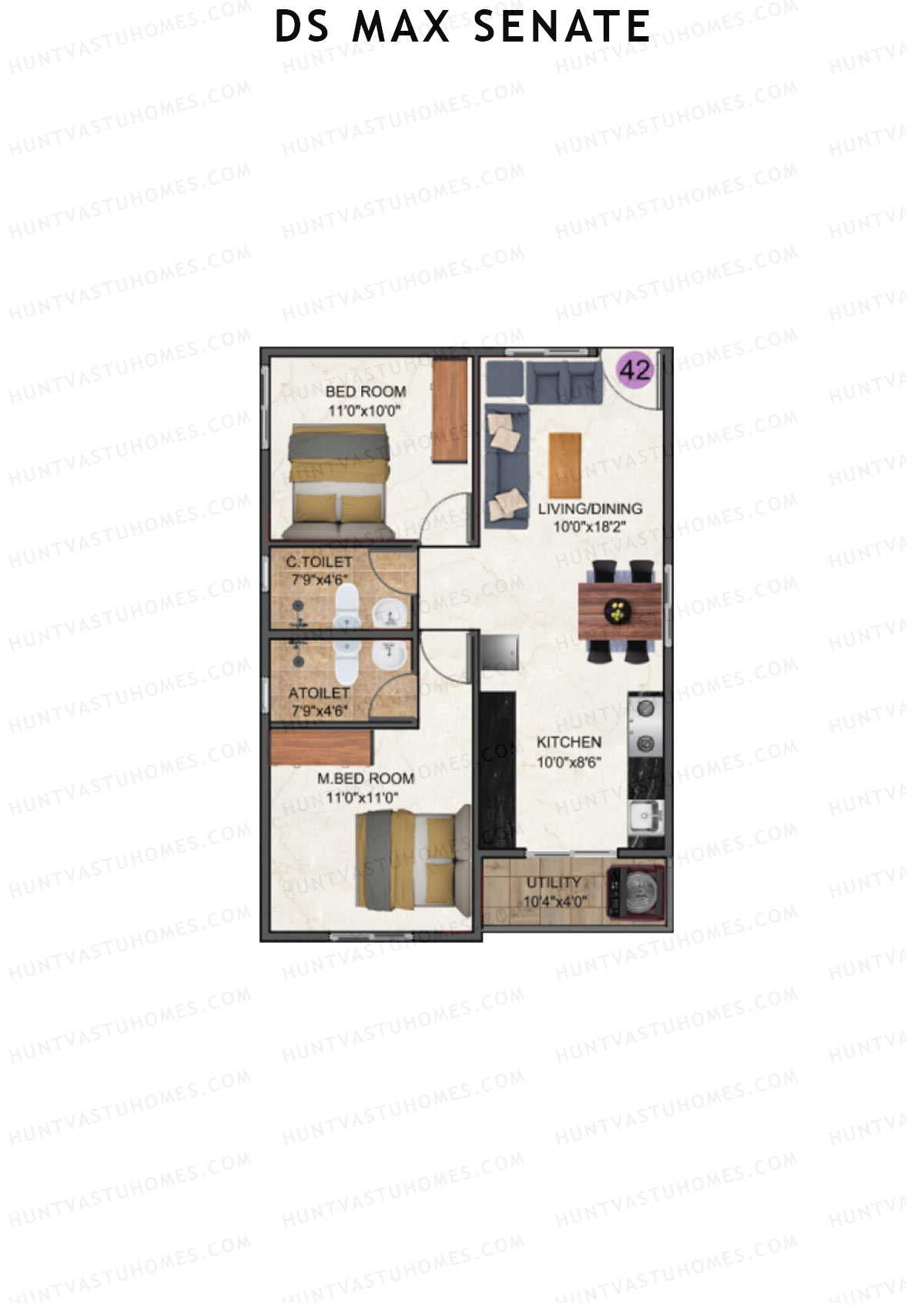 DS Max Senate Block A Unit 42 Floor Plan