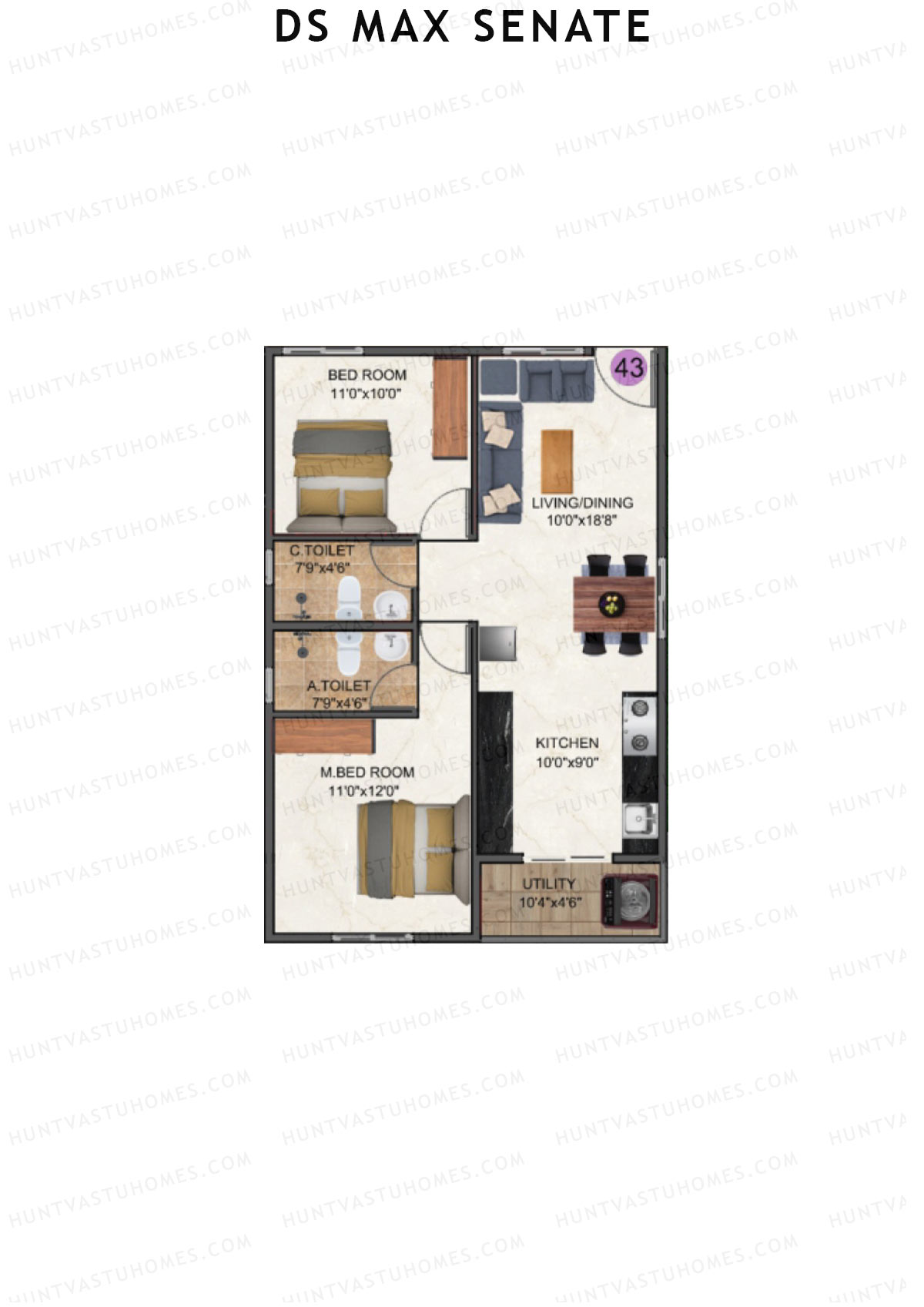 DS Max Senate Block A Unit 43 Floor Plan