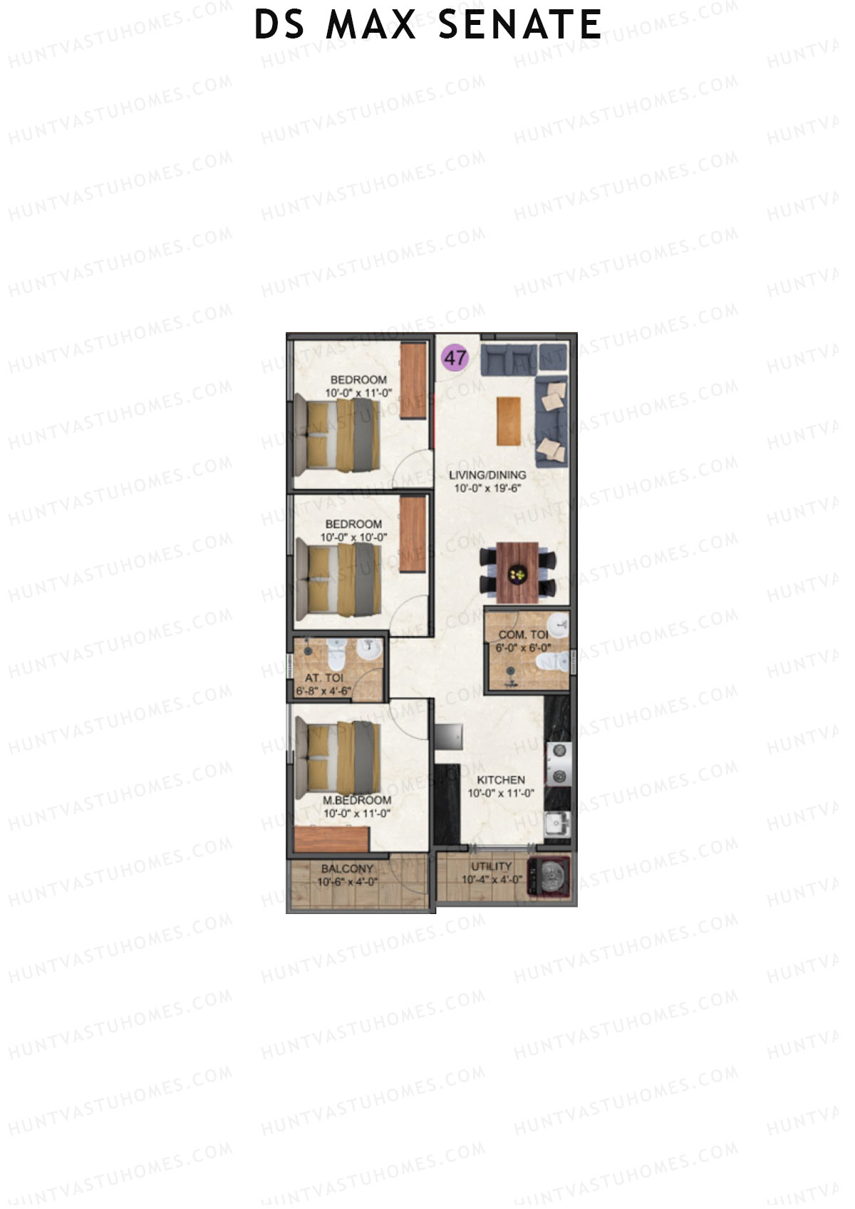 DS Max Senate Block A Unit 47 Floor Plan