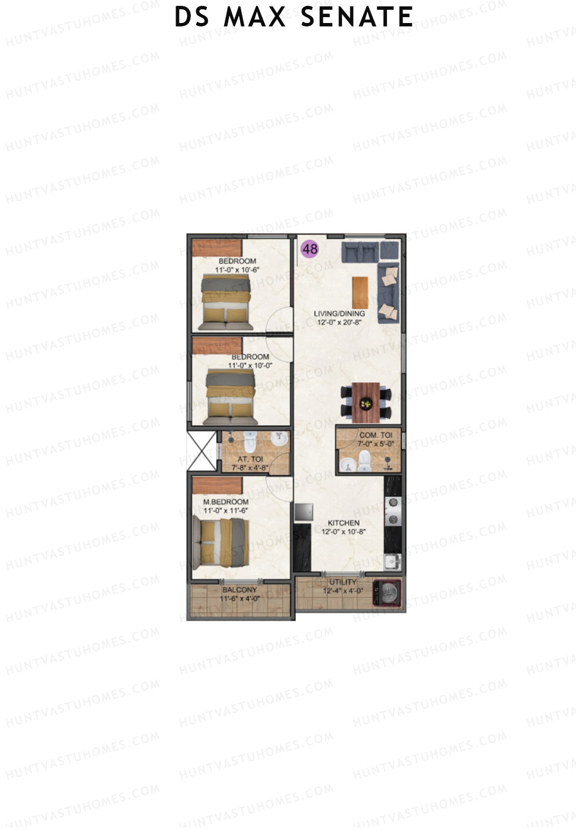 DS Max Senate Block A Unit 48 Floor Plan