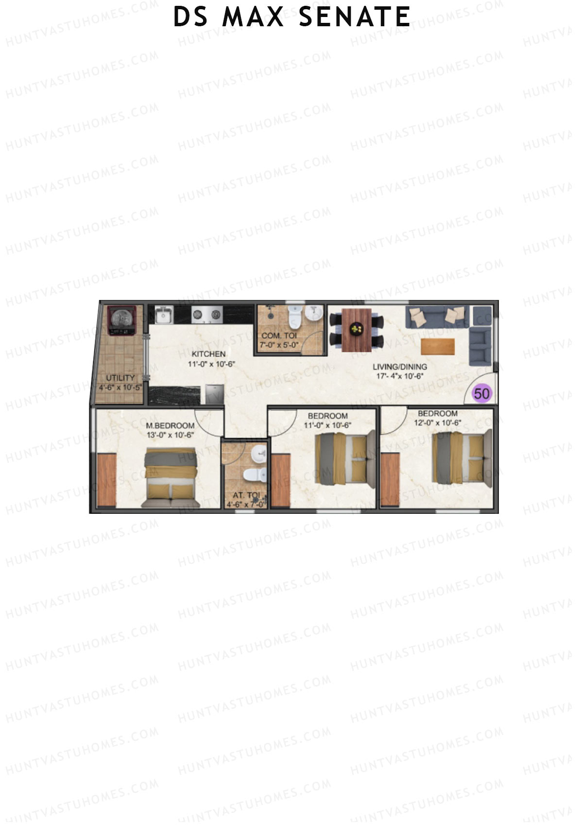 DS Max Senate Block A Unit 50 Floor Plan